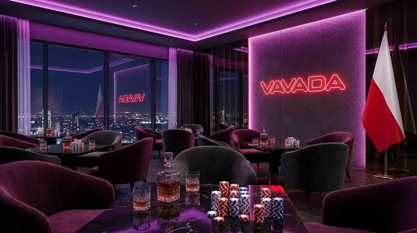 Luxury casino lounge with drinks