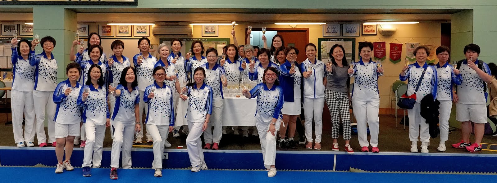 Champagne Celebration at HKFC Last Game Ladies Triples League 2017